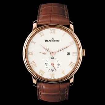 Blancpain Villeret Ultraplate Power Reserve Date Red Gold / Opaline