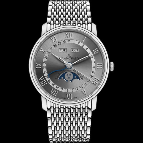 Blancpain Villeret Quantième Complet 40mm Stainless Steel / Grey / Bracelet