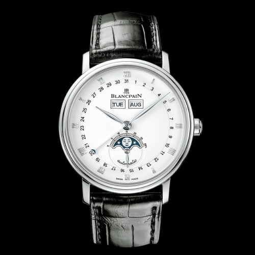 Blancpain Villeret Quantième Complet Stainless Steel / White