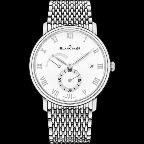 Blancpain Villeret Ultraplate Power Reserve Date Stainless Steel / White / Bracelet