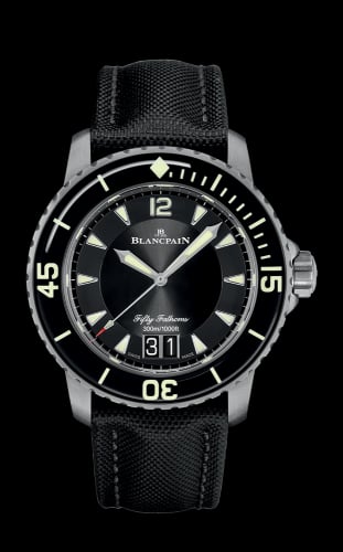 Blancpain Fifty Fathoms Automatique Grande Date Titanium / Black / Black Canvas