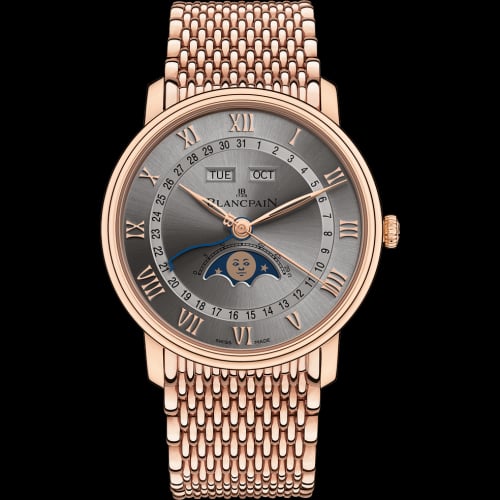 Blancpain Villeret Quantième Complet 40mm Red Gold / Grey / Bracelet