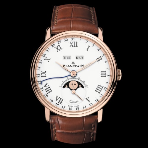 Blancpain Villeret Quantieme Complet 8 Jours Red Gold / Enamel