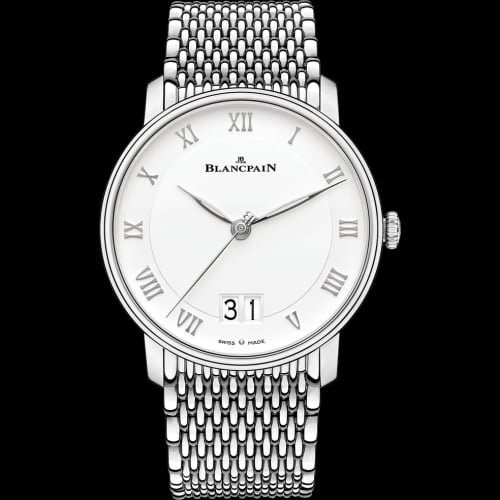 Blancpain Villeret Grande Date Stainless Steel / White / Bracelet