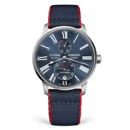 Ulysse Nardin Marine Torpilleur Stainless Steel / Blue / Fabric