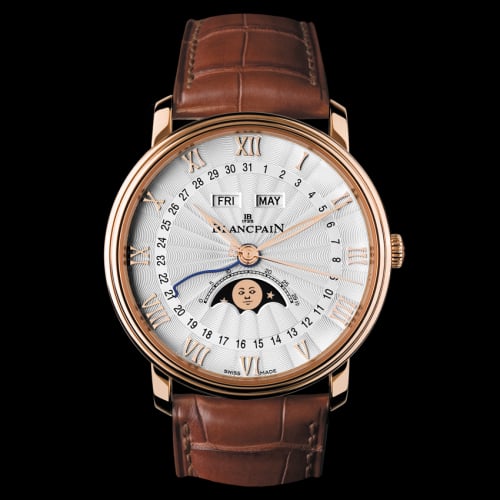 Blancpain Villeret Quantième Complet Demi-Savonette Red Gold / Opalin