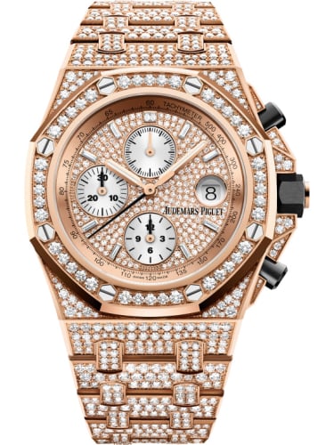 Audemars Piguet Royal Oak Offshore Pink Gold - Diamond / Diamond / Bracelet
