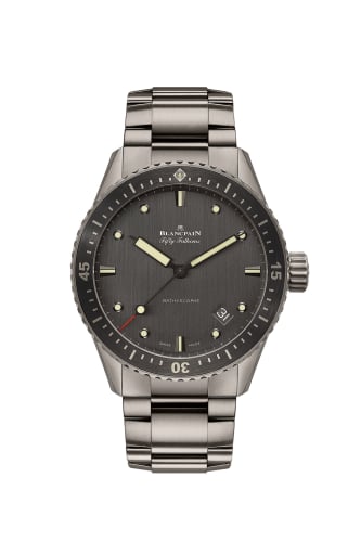 Blancpain Fifty Fathoms Bathyscaphe Titanium / Grey / Bracelet