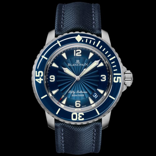 Blancpain Fifty Fathoms Automatique Stainless Steel / Blue / Blue Canvas