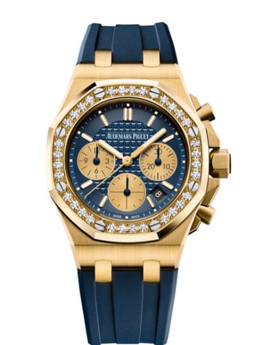 Audemars Piguet Royal Oak OffShore 26231 Lady Chronograph Yellow Gold / Blue / Diamond