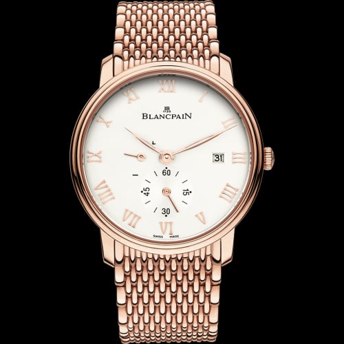 Blancpain Villeret Ultraplate Power Reserve Date Red Gold / Opaline