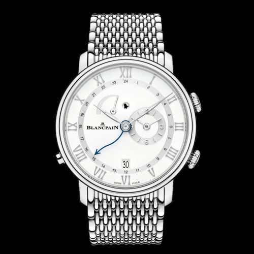 Blancpain Villeret Réveil GMT Stainless Steel / White / Bracelet