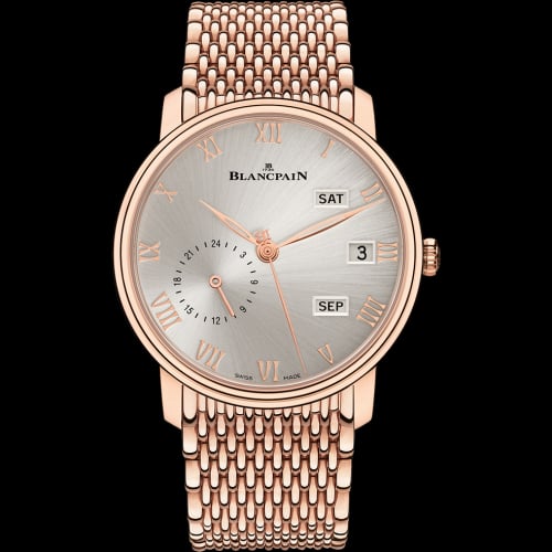 Blancpain Villeret Quantième Annuel GMT Red Gold / Grey / Bracelet