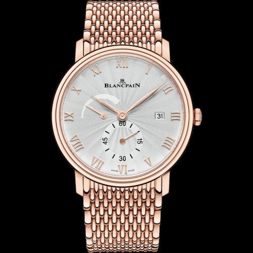Blancpain Villeret Ultraplate Power Reserve Date Red Gold / Stamped Opaline