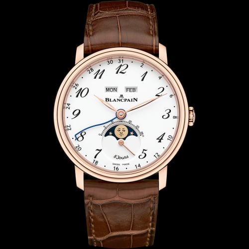 Blancpain Villeret Quantieme Complet 8 Jours Red Gold / Enamel Arabic