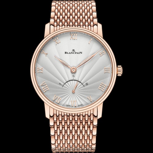 Blancpain Villeret Ultraplate Seconde Rétrograde Red Gold / Opalin Flinqué / Bracelet