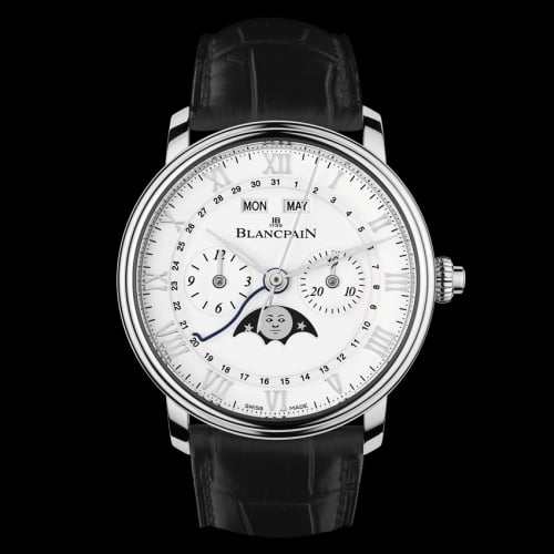 Blancpain Villeret Chronographe Monopoussoir Quantième Complet Stainless Steel / Enamel