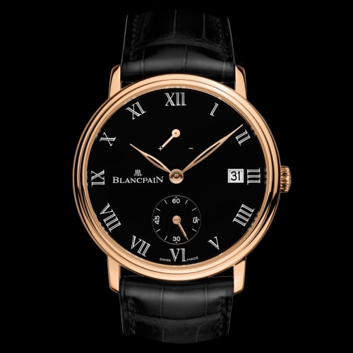Blancpain Villeret 8 Jours Manuelle Red Gold / Black Enamel