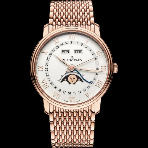 Blancpain Villeret Quantième Complet 40mm Red Gold / Opalin / Bracelet