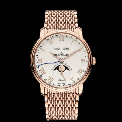 Blancpain Villeret Quantieme Complet 8 Jours Red Gold / White / Bracelet