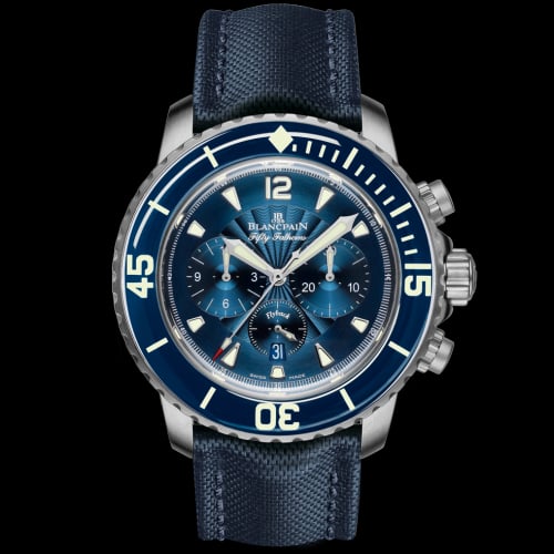 Blancpain Fifty Fathoms Chronographe Flyback Stainless / Blue / Blue Canvas