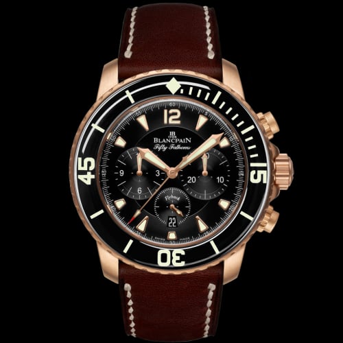 Blancpain Fifty Fathoms Flyback Chronograph Red Gold / Black / Brown Barennia