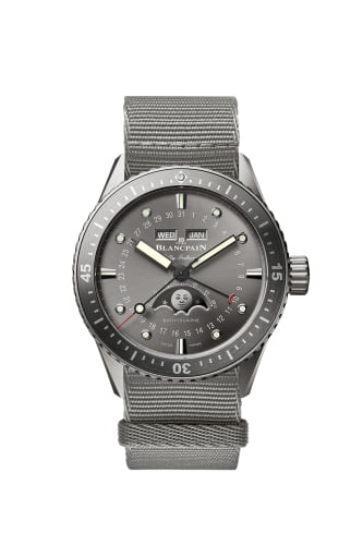 Blancpain Fifty Fathoms Bathygraphe Quantième Complet Titanium / Grey / NATO