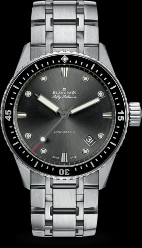 Blancpain Fifty Fathoms Bathyscaphe Stainless Steel / Grey / Bracelet