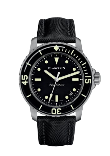 Blancpain Fifty Fathoms Nageurs de Combat Stainless Steel / Black / Black Canvas