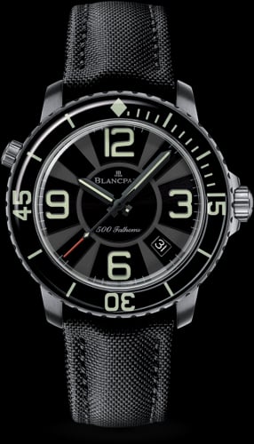 Blancpain Fifty Fathoms 500 Fathoms Titanium / Black / Black Canvas