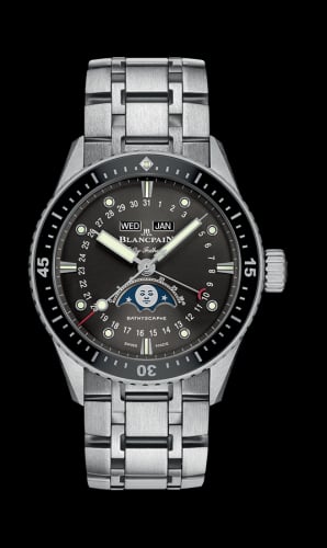 Blancpain Fifty Fathoms Bathygraphe Quantième Complet Black / Grey / Stainless Steel