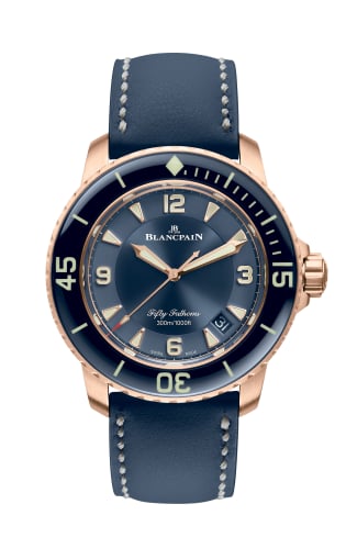 Blancpain Fifty Fathoms Automatique Red Gold / Blue / Calf