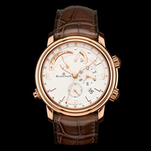 Blancpain Léman Réveil GMT Red Gold / Opaline / Alligator