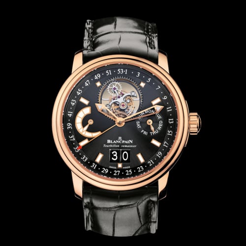 Blancpain Léman Tourbillon Semainier Grande Date Red Gold / Black / Alligator
