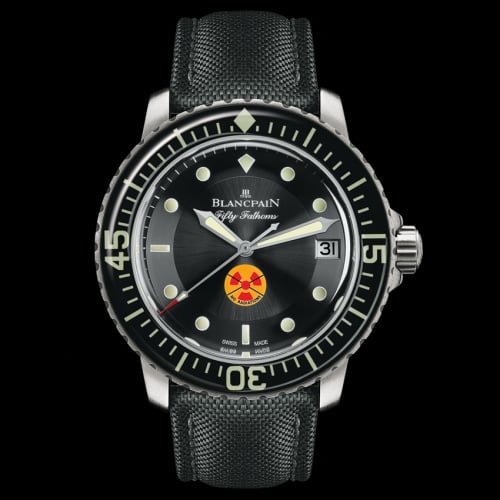 Blancpain Fifty Fathoms Tribute to Fifty Fathoms / Stainless Steel / Black / Black Canvas