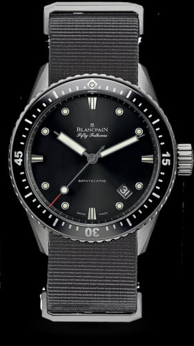 Blancpain Fifty Fathoms Bathyscaphe Titanium / Black / Grey Nato