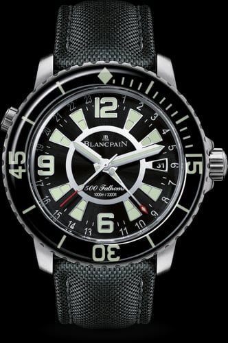 Blancpain Fifty Fathoms GMT Stainless Steel / Black / Canvas