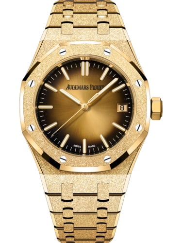 Audemars Piguet Royal Oak Selfwinding 37 Frosted Yellow Gold / Smoked Champagne