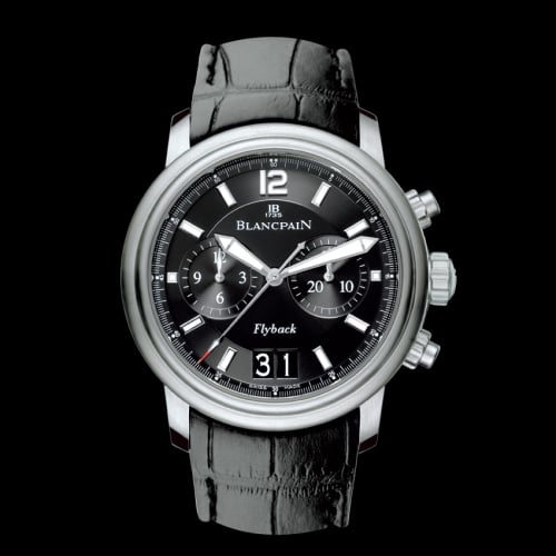 Blancpain Léman Chronographe Flyback Grande Date Stainless Steel / Black / Alligator