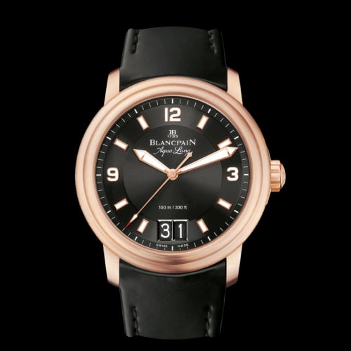 Blancpain Léman Grande Date Aqua Lung Red Gold / Black / Rubber