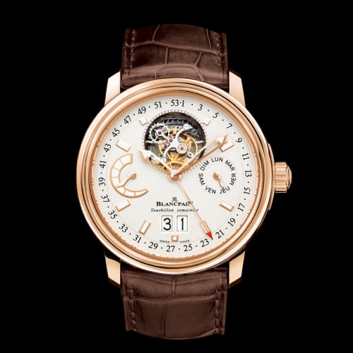 Blancpain Léman Tourbillon Semainier Grande Date Red Gold / Opaline / Alligator