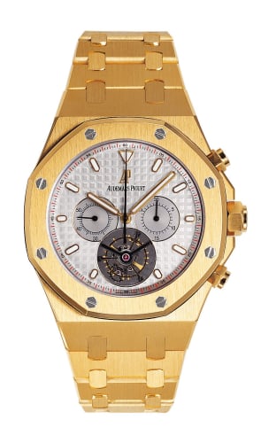 Audemars Piguet Royal Oak Tourbillon Chronograph Yellow Gold / Silver