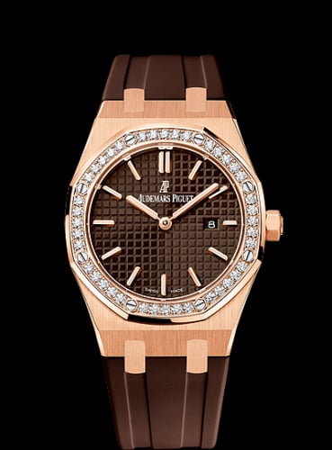 Audemars Piguet Royal Oak 67651 Quartz Pink Gold / Brown / Rubber