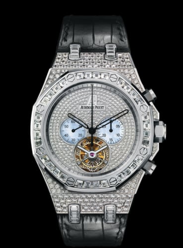 Audemars Piguet Royal Oak Tourbillon Chronograph White Gold / Diamond / Strap