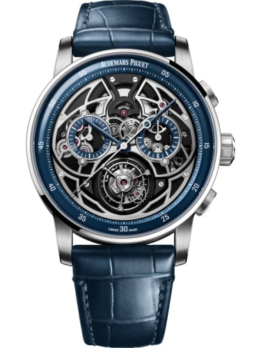Audemars Piguet CODE 11.59 Selfwinding Flying Tourbillon Chronograph White Gold / Blue