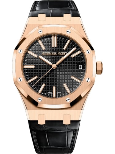 Audemars Piguet Royal Oak Selfwinding 41 Pink Gold / Black / Strap
