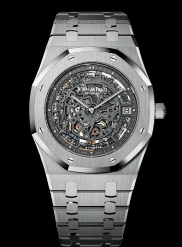 Audemars Piguet Royal Oak Openworked 15203 Extra-Thin 40th Anniversary Platinum