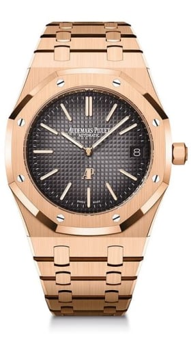 Audemars Piguet Royal Oak Extra-Thin Pink Gold / Grey / 50th Anniversary