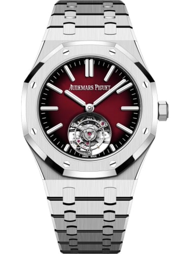 Audemars Piguet Royal Oak Self-Winding Flying Tourbillon Stainless Steel / Burgundy