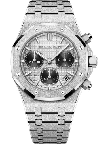 Audemars Piguet Royal Oak Chronograph 41 Frosted White Gold / Grey / Japan